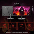 SANSUI 24 Inch Gaming Monitor 180Hz 1Ms FreeSync HDR 110% sRGB FHD 1080P - Image 9