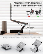 BENFEI Laptop Stand with USB C 7in1 Docking Station, HDMI 4K@60Hz, 1*SD 1*Micro - Image 7
