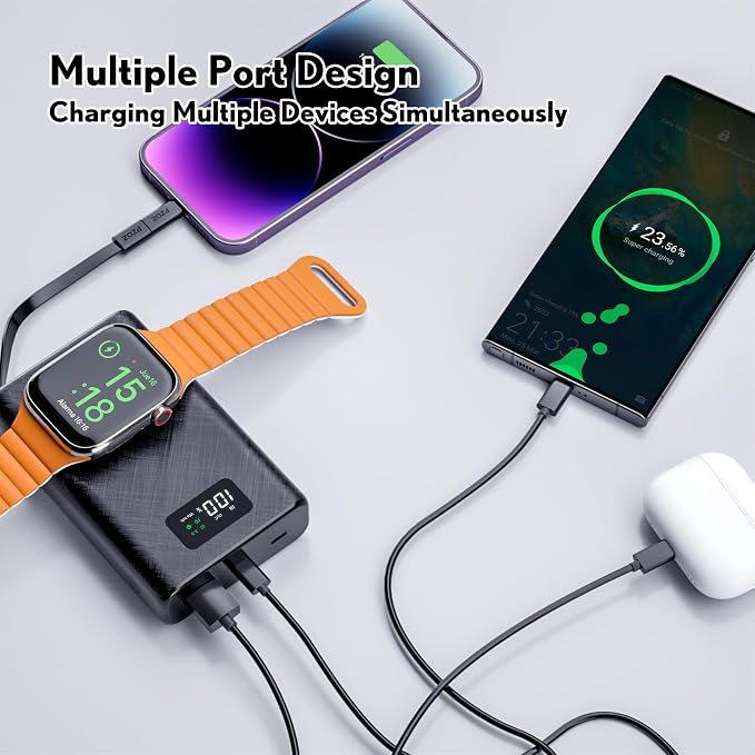 pzoz 20000mAh Portable Power Bank Powerbank Battery Pack - Image 5