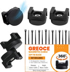 15Pcs Magnetic Cable Clips Zip Tie Mount Base, Cable Ties Holder, Electrical by GREOCE