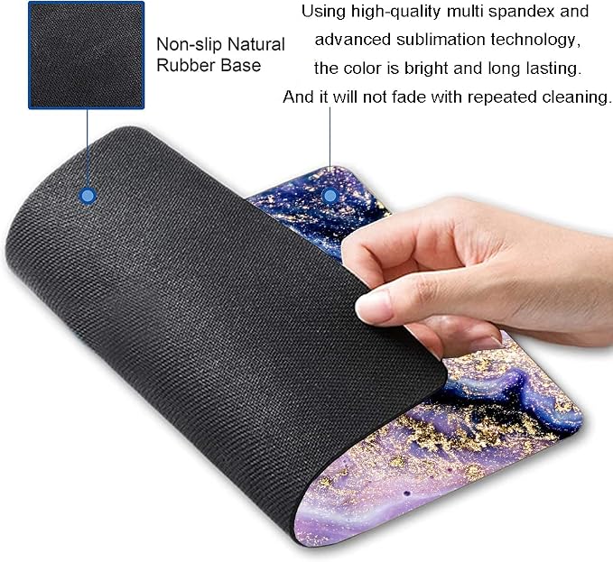 Mouse Pad, Premium-Textured Marbling Mouse Mat Square Waterproof Non-Slip - Image 2