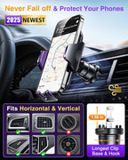 VANMASS Car Phone Holder Mount 2025 Upgraded Car Vent Phone Mount Clip - Image 6