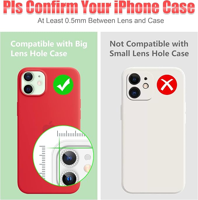 AGVEE 3+3 6 Pack for iphone 12 Pro/12/12 Mini/11 Pro Max/11 Pro/11 Camera Lens - Image 6