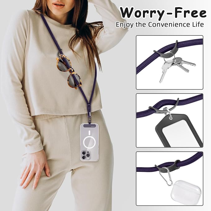 AULEEP Universal Phone Lanyard Corssbody, Anti-theft Phone Strap - Image 4