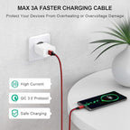 Long USB C Cable, etguuds Fast Charging USB A to Type C Charger Cable Braided - Image 3