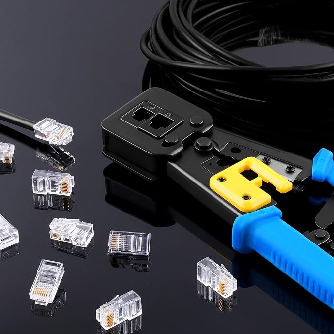 Delgada rj45 Crimp Tool with 50PCS Pass Through Connectors, - Image 7