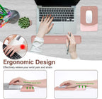 MOSISO Wrist Rest Support for Mouse Pad&Keyboard Set, Rectangular Ergonomic - Image 2