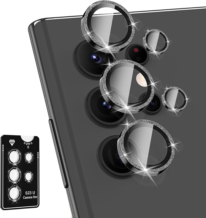 for Samsung Galaxy S22 Ultra Camera Lens Protector, Individual Metal Ring by Btscase