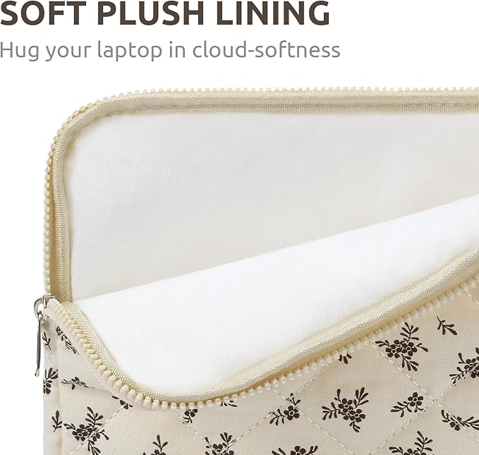 Puffy Laptop Sleeve 13-15.6 Inch Cute Quilted Laptop Protective Case Padded - Image 4