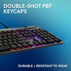 Logitech G915 X Wired Mechanical Gaming Keyboard, Double-Shot PBT Keycaps - Image 7