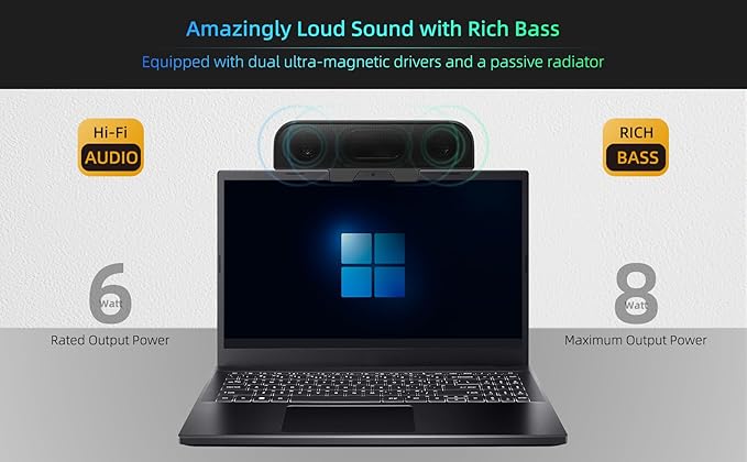 Computer Speakers for Desktop PC, Monitor Speakers, USB Plug-in, External - Image 3