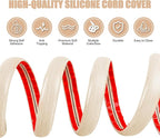 Floor Cord Cover Cavity 0.8"x0.37" Self Adhesive Cord Hider, 3.3FT Low Profile - Image 3