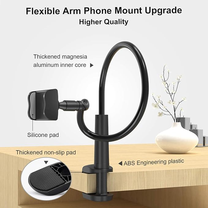 Phone Holder Bed Gooseneck Mount - Image 4