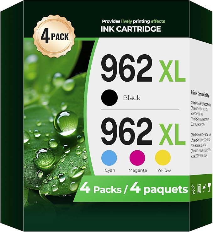 962XL Ink Cartridges Combo Pack OfficeJet Pro 9010 9015 9020 9018 Compatible by haikyuu