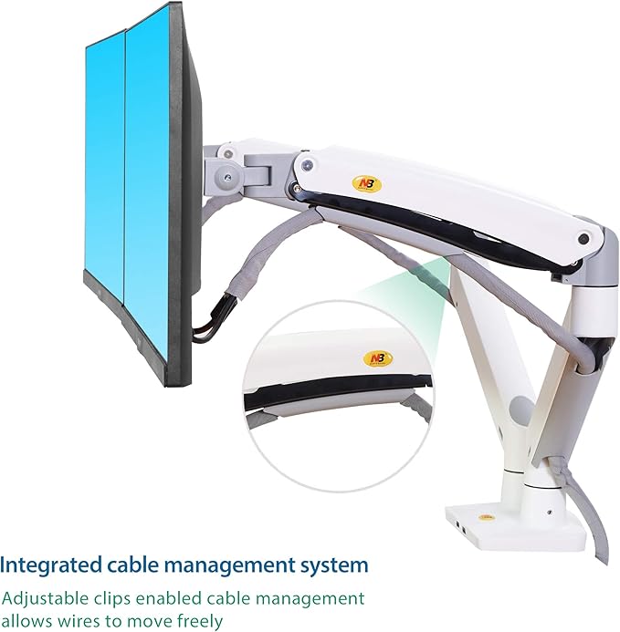 NB North Bayou Dual Monitor Desk Mount Stand Full Motion Swivel Computer - Image 7