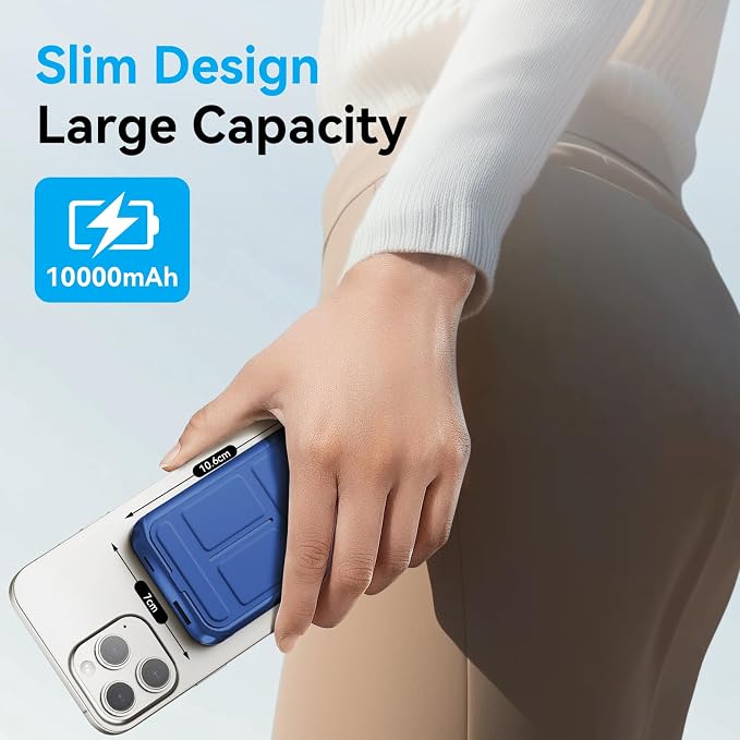 Magnetic Power Bank, 10000mAh Wireless Portable Charger - Image 4