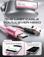 LISEN 10FT USB C Cable Fast Charging, Chubby 240W Cable USB C to USB C Fast - Image 8