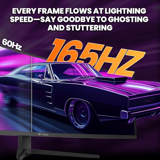 CRUA 49" Curved Gaming Monitor | DFHD, 144Hz/165Hz, AMD FreeSync, 120% sRGB - Image 5