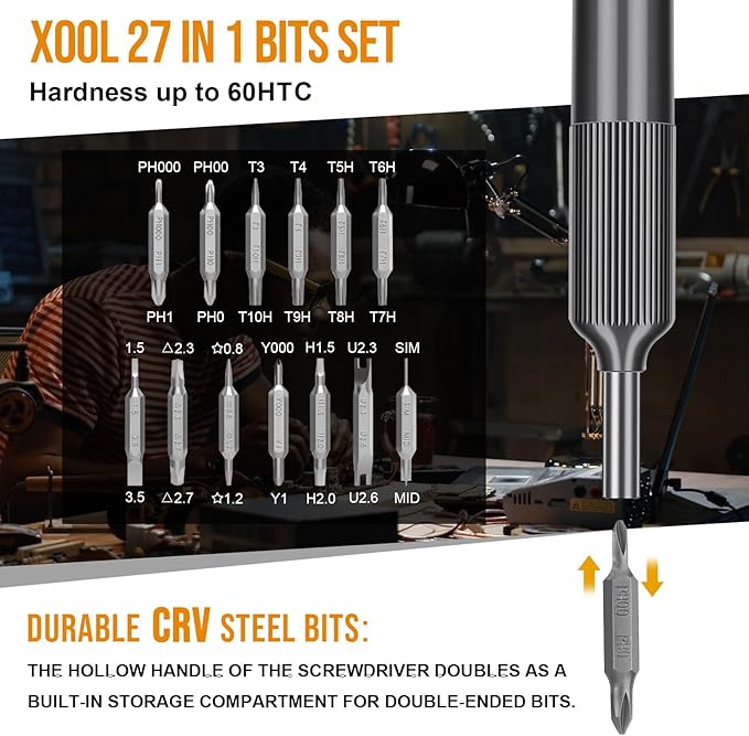 XOOL 27 in 1 Precision Screwdriver Set, Pen Style Mini Screwdriver - Image 3