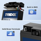 TYKOOL 12180-G LiFePO4 Powersports Battery, Built in BMS, Compatible - Image 6