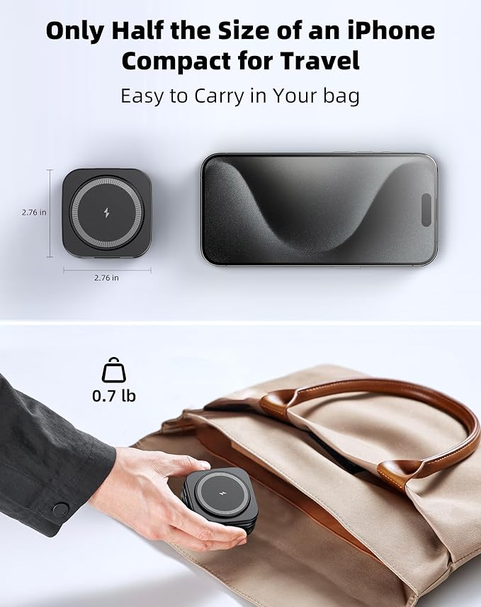 5-in-1 Wireless Charger for MagSafe, AC ISLAND Portable Travel Charging Station - Image 6