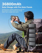 GOODaaa Solar Charger Power Bank, Portable Wireless Charger 36800mAh - Image 2