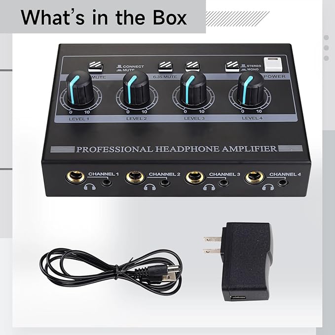 Headphone Amplifier, 4 Channel Home Headphone Amplifier - Image 4