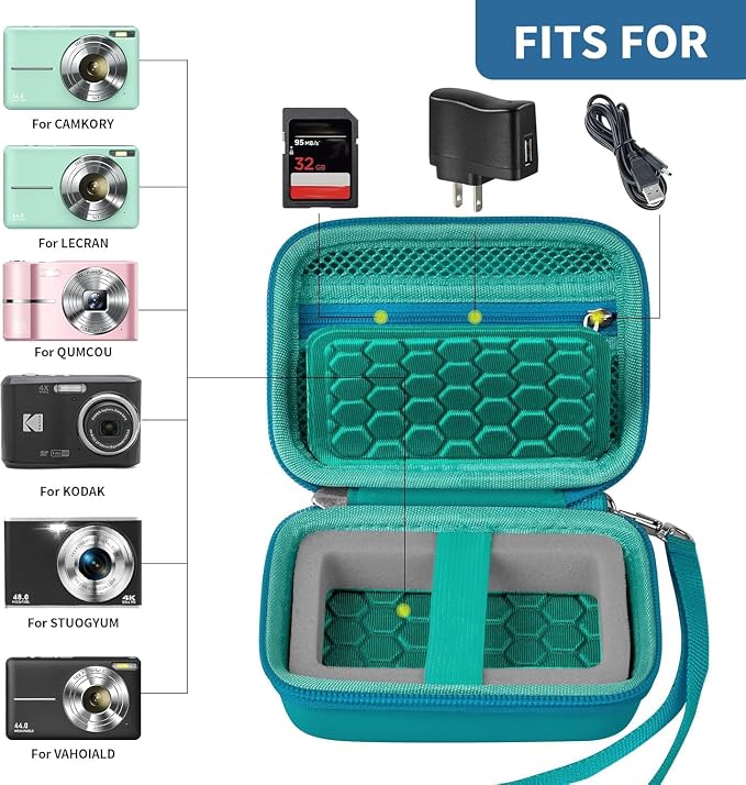 Carrying & Protective Case for Digital Camera, AbergBest 21 Mega Pixels 2.7" - Image 2