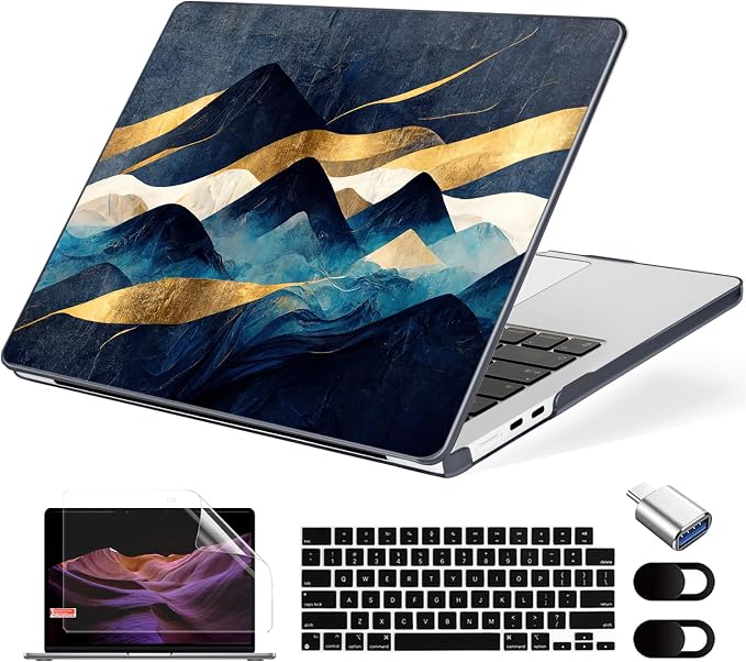 Compatible with MacBook Air 13.6 inch Case, M4 A3240/M3 A3113/M2 A2681 by MecBevia
