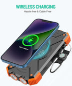BLAVOR Solar Power Bank 10, Portable Wireless Charger, 20W Fast Charging - Image 2