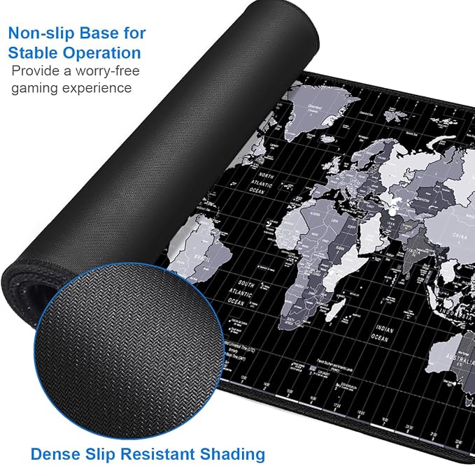 Large Mouse Pad, 31.5x15.7 inch Large Extended Computer Keyboard Mouse Mat - Image 4