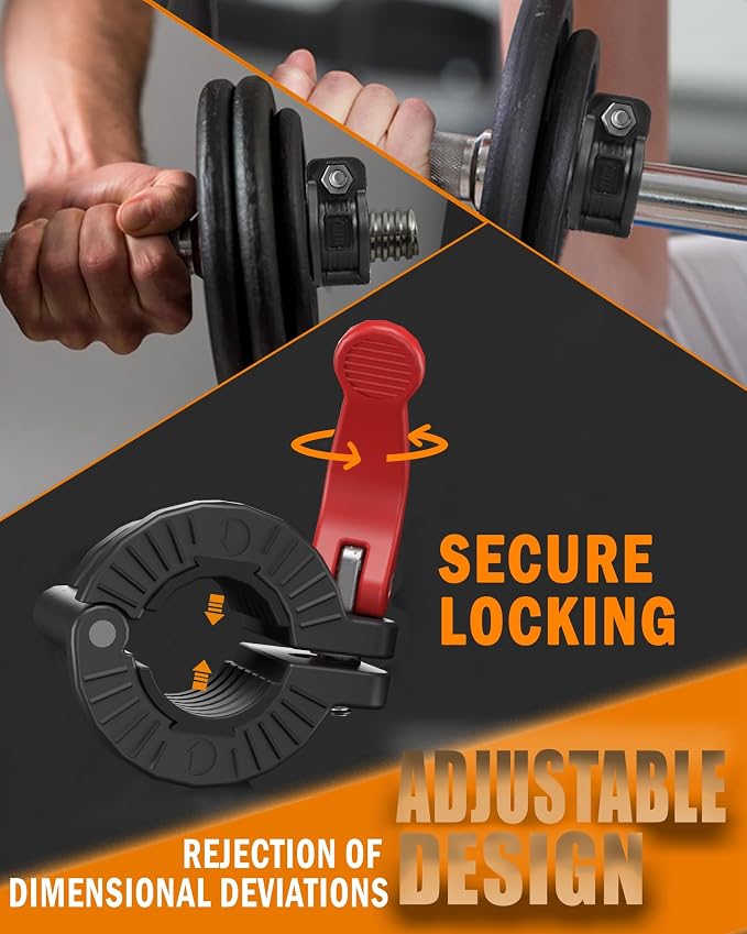 MAXRICH Barbell Clamp 1 inch Multiple Sizes & Adjustable Weight Clips - Image 3