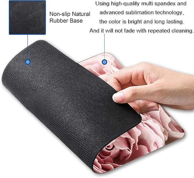 Hokafenle Mouse Pad Flower, Cute Floral Mouse Pads - Image 2