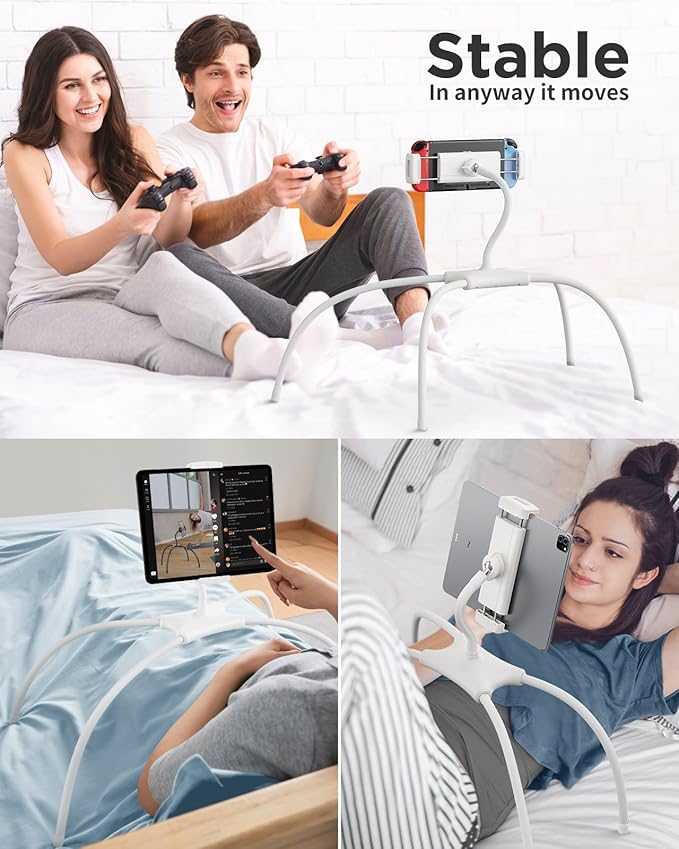 SAIJI iPad Stand, Adjustable Ergonomic Tablet Holder - Image 2