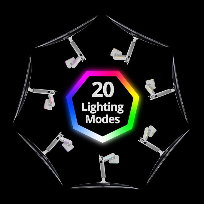 AVLT RGB Lights Single 17”-49” Gaming Monitor Arm Desk Mount, Fits One - Image 7