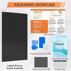Nano Laptop Privacy Screen 14 Inch 16:9, No Glue Computer Monitor Privacy Shield - Image 8