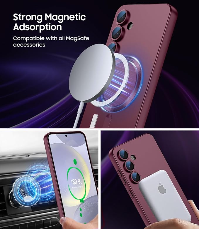 Magnetic for Samsung Galaxy S24 Case Slim Soft Silicone Bumper Shockproof - Image 3