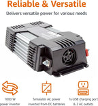Amazon Basics 1000W Car Power Inverter - 12V to AC 110V - Image 2