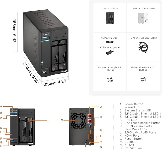 Asustor Lockerstor 2 Gen2 AS6702T - Image 3