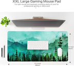 Lokigo Green Forest Mouse Pad, Waterproof Extended Large Gaming Mousepad - Image 2