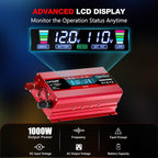 LVYUAN 1000W Car Power Inverter 12V to 110V / 120V DC to AC - Image 3