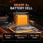 12V 100Ah LiFePO4 Lithium Battery Bluetooth - Image 5