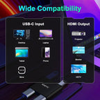 USB C to Dual HDMI Adapter 4K@30Hz, USB C Hub Multiport Adapter - Image 6