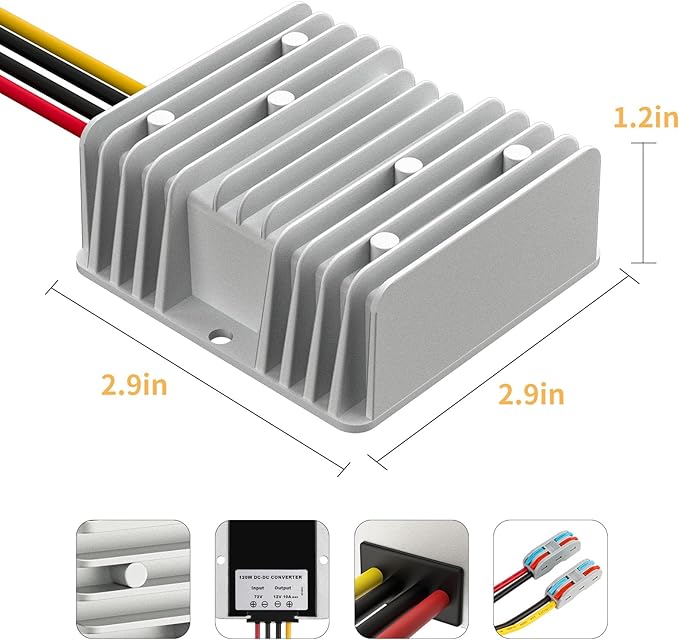 HOMELYLIFE DC 72V 60V 48V Step Down to 12V 10A 120W Voltage Regulator Buck - Image 5