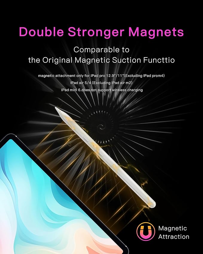 Stylus Pencil for Apple iPad – Longest Battery Life 5X, 35H Use, Tilt & Palm - Image 6