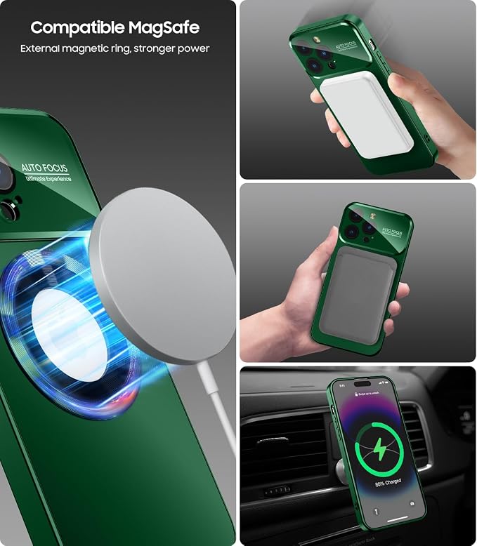 Magnetic for iPhone 13 Pro Case, Built-in Camera Lens Protector, Compatible - Image 3