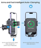 Wireless Car Charger, MOKPR 15W Fast Charging Auto-Clamping Car Mount Universal - Image 3