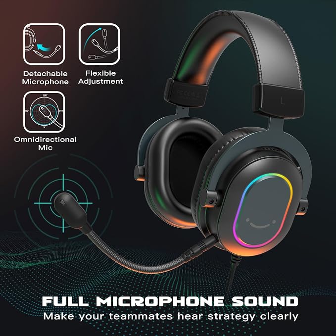 FIFINE Gaming Headset for PC-Wired Headphones - Image 4