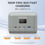 Enginstar Portable Power Station, Outdoor 99Wh LiFePO4 Battery, Solar Generator - Image 2