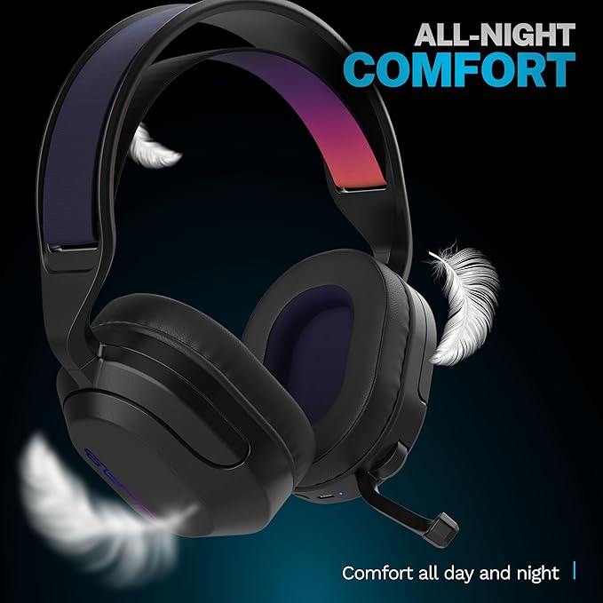JLab Nightfall Wireless Gaming Headset, All-Night Comfort, 50mm Drivers and - Image 2